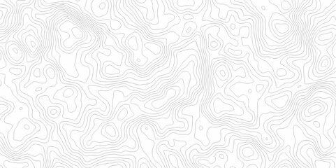 Abstract Vector geography landscape Topo contour map on white background, Topographic contour lines. Seamless pattern with lines Topographic map. Geographic mountain relief diagram line wave carve.