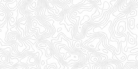Abstract Vector geography landscape Topo contour map on white background, Topographic contour lines. Seamless pattern with lines Topographic map. Geographic mountain relief diagram line wave carve.