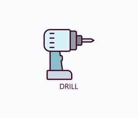 Drill Vector, Icon Or Logo Sign Symbol Illustration 