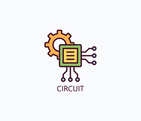 Fototapeta premium Circuit Vector, Icon Or Logo Sign Symbol Illustration 