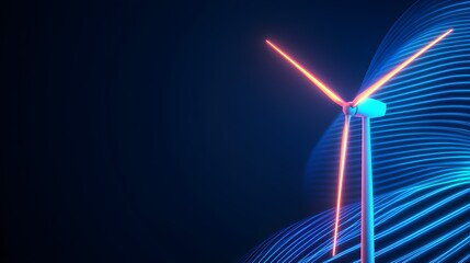 Innovative wind turbine technology urban environment digital art futuristic vibes close-up view renewable energy concept