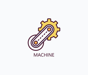 Machine Vector, Icon Or Logo Sign Symbol Illustration 