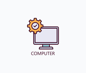 Computer Vector, Icon Or Logo Sign Symbol Illustration 