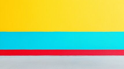 Vibrant Colorful Wall with Bold Horizontal Stripes