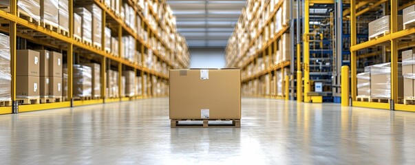 Advanced warehouse equipped with automated systems facilitating efficient inventory management.