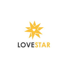 Love Star Logo Design Symbols Modern