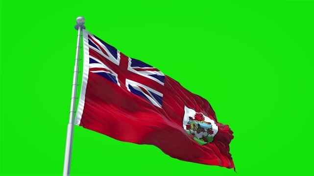 Green screen flag of Bermuda