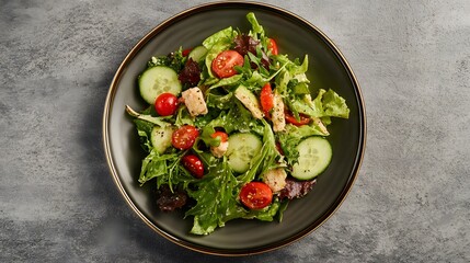 Healthy Chicken Salad: Fresh Vegetables and Flavorful Dressing