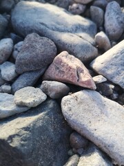 Smooth river rocks