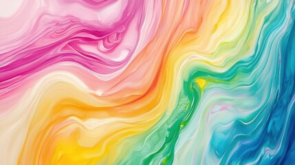 Obraz premium Abstract Colorful Swirling Paint Fluid Art Design