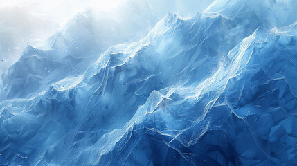Fototapeta premium blue iceberg in the morning