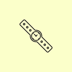 watch icon design with outline style