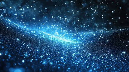 Obraz premium Abstract Blue Glitter Sparkling Background
