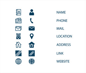 Collection of Connect Icons.Contact us icon set.Contact and Communication Icons.Set of Communication icon.
