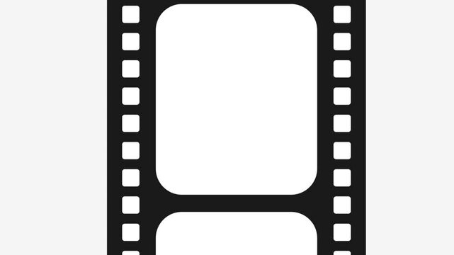 camera roll animation negative film white background, Old Filmstrip, Old movie films strip frame animation.
Dynamic lines 35 mm movie filmstrips background, Reel album animation loop 4k,