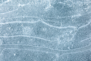 ice texture background. frozen lake water surface. closeup view.