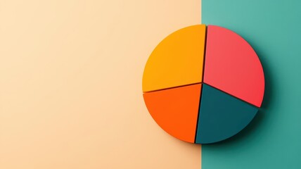 A vibrant pie chart illustrating the distribution of compensation elements, such as base salary, bonuses, and benefits