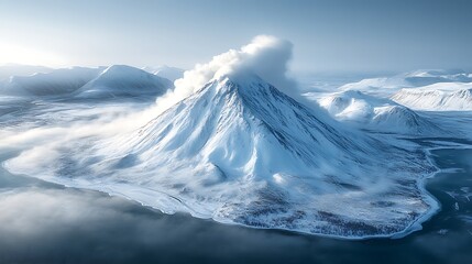 Aerial snow eruption