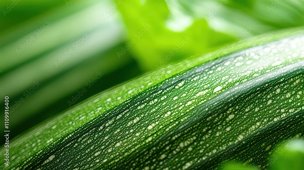 Poster zucchini surface macro highlighting subtle textures.