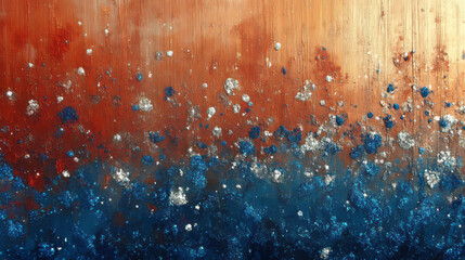 textured abstract art with vibrant metallic elements