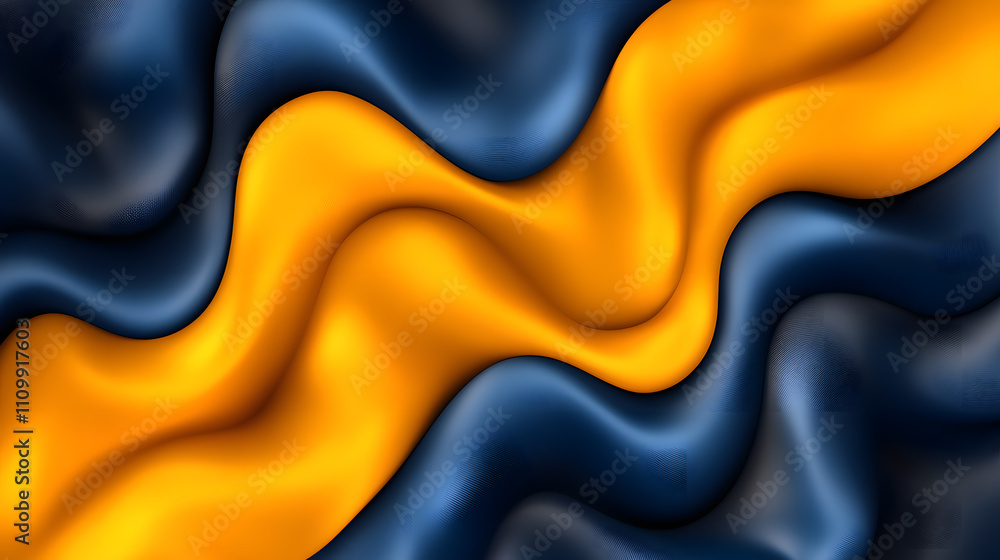 Poster dynamic curved patterns abstract design digital art vibrant colors close-up view visual harmony for 