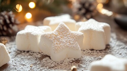 Star-shaped marshmallows for a festive treat