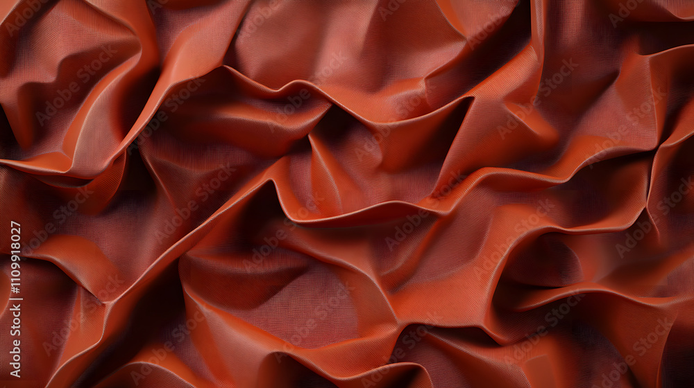 Poster textured reddish fabric close-up indoor setting abstract image soft lighting artistic perspective te