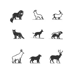 Animal icon logo design collection