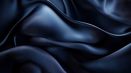 Obraz premium Abstract Dark Blue Fabric Draped Waves