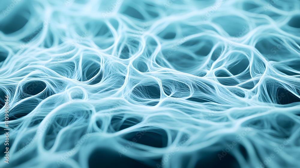 Aufkleber abstract waves of light and flowing energy digital space visual art futuristic environment close-up 