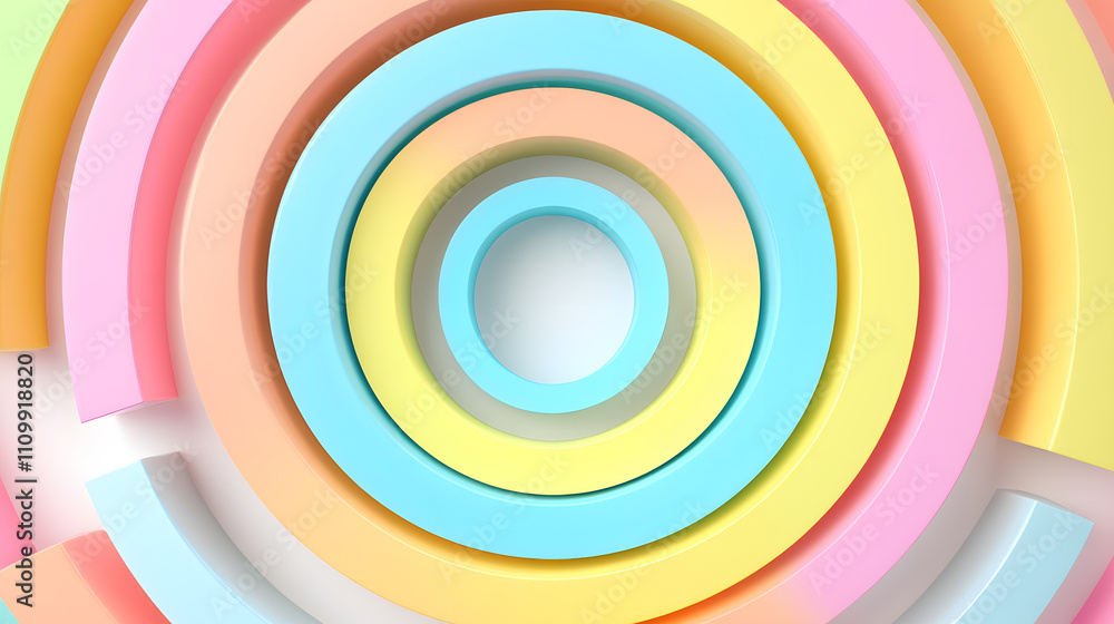 Poster vibrant circular patterns abstract art digital design colorful environment artistic viewpoint creati