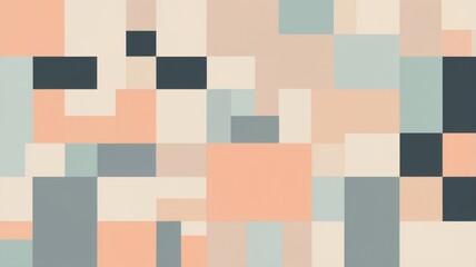 Colorful abstract geometric pattern showcasing pastel tones and shapes in a modern design aesthetic