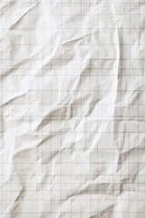 White crumpled paper texture background. Top view. Copy space.