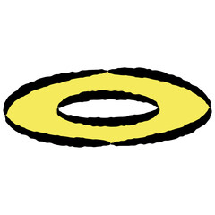 天使の輪っかの手描きイラスト