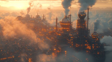 A Futuristic City in the Clouds