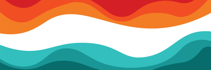 Colorful wavy layers background for modern designs