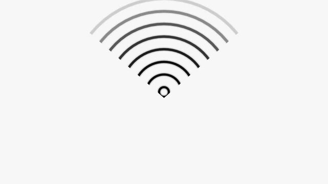 network tower produced radio wave concept on white background. radio waves royal blue color animation.
Radio wave signal technology animation. Digital radio waves signal animation black background.