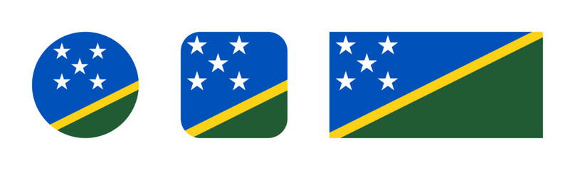 Solomon Islands flag icon set