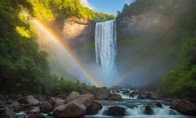폭포무지개 멋진 풍경