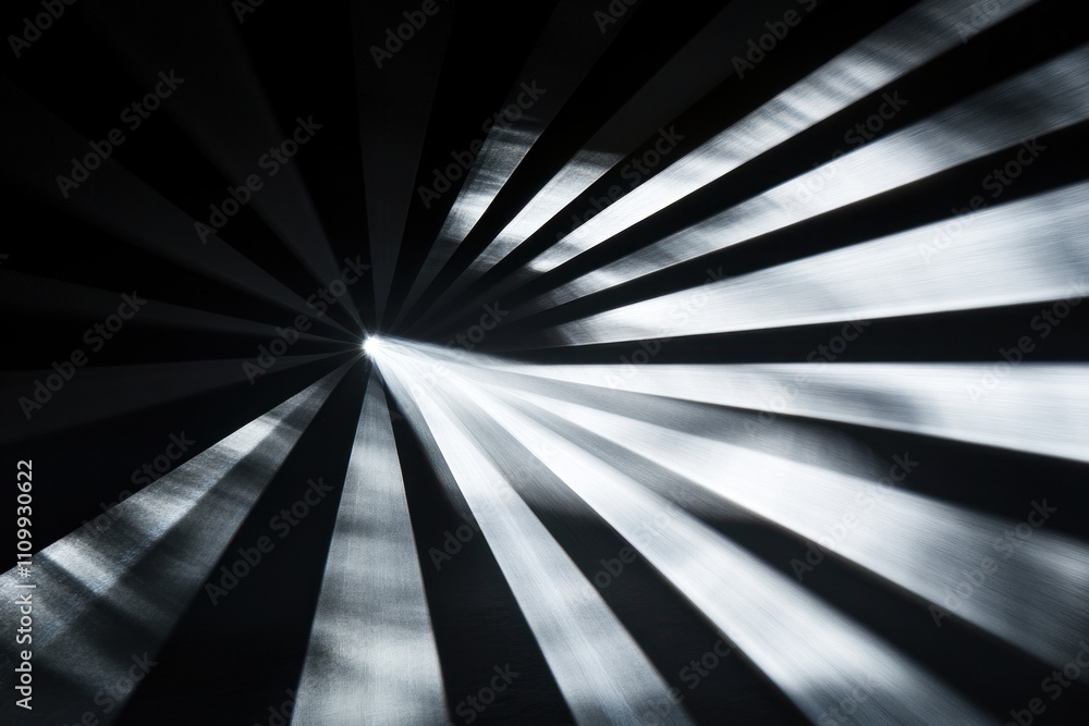 Aufkleber abstract image of light rays converging towards a central point, creating a dynamic visual effect.