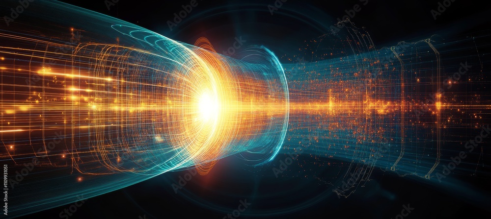 Canvas Prints space supernova. time dilation. science space galaxy astronomy. generative ai technology.