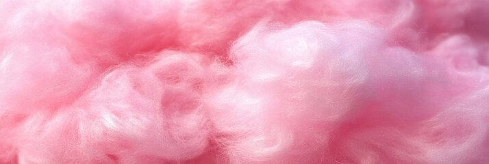 Fototapeta premium Close-Up View of Soft Pink Cotton Candy with Gentle Color Tones and a Dreamy Background Texture for Creative Projects and Designs