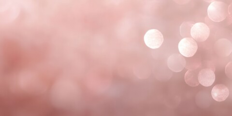 Obraz premium Abstract Rose Gold Bokeh Background with Glittery Blurred Lights Ideal for Elegant Designs and Creative Projects