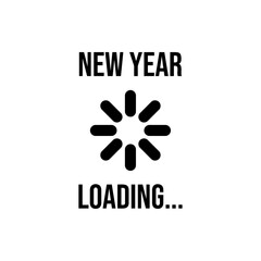new year loading icon. modern vector isolated on white background.