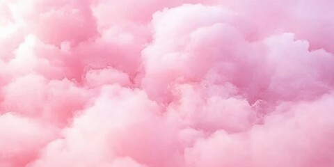 Soft Pink Clouds Against a Pastel Background Create a Dreamy and Serene Atmosphere for Various Design Projects