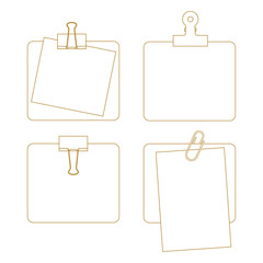 クリップがついているメモのイラスト