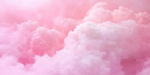 Fototapeta premium Soft Pink Clouds Against a Pastel Background Create a Dreamy Atmosphere Perfect for Backgrounds, Designs, and Relaxing Visuals