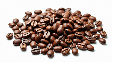 Naklejka premium coffee beans on white background