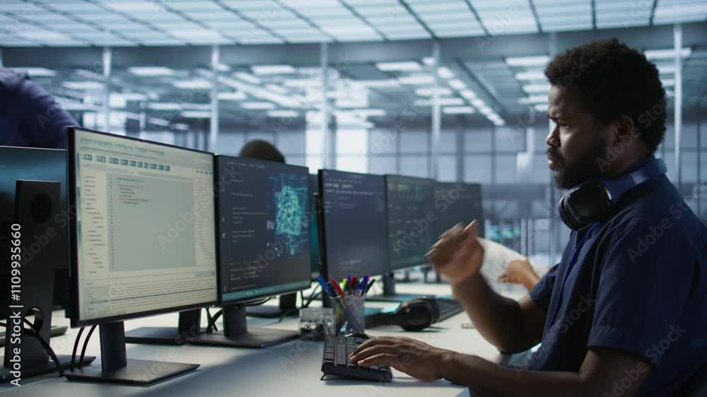 Poster manager assisting data center engineer in solving tasks, maintaining company network infrastructure.