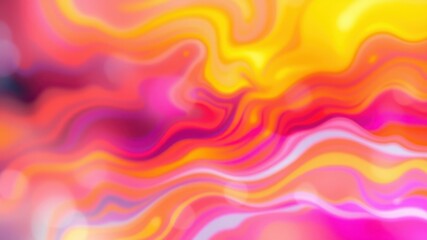 Obraz premium Abstract Swirls of Pink, Orange, and Yellow in a Dynamic Fluid Motion